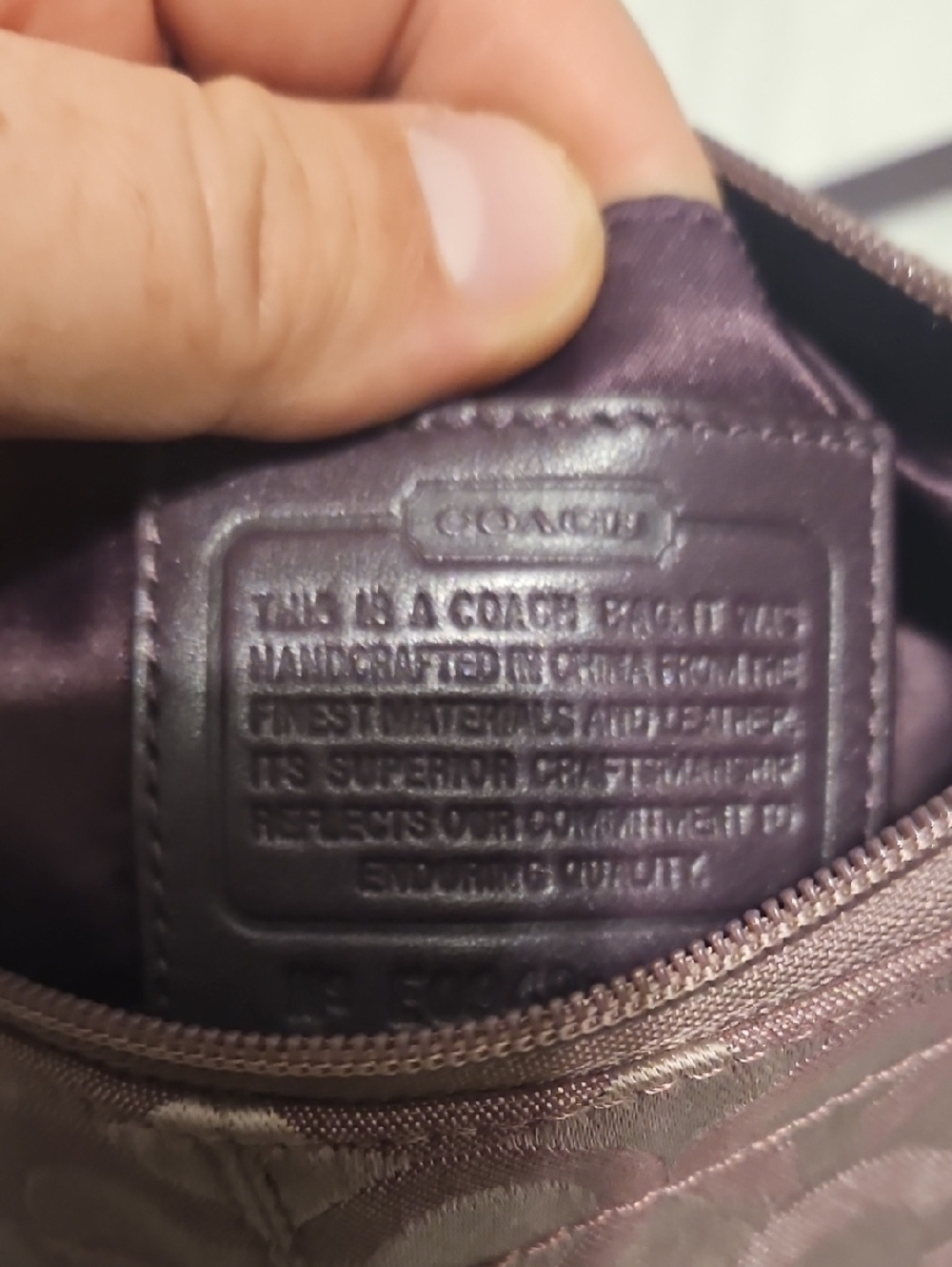 Coach Signature Crossbody Bag in Mauve And Purple - Picture 5 of 5